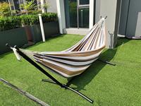 Woqi – lit hamac de camping pliable pour 2 personnes, mobilier d'extérieur brésilien à rayures colorées