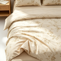 Lot de literie de luxe en microfibre brodée, comprenant couettes, taies d'oreiller et couvre-lits, vente en gros, stock