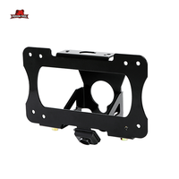 POISON FROG 76002 support de plaque d'immatriculation en acier inoxydable pleine grandeur noir pour Jeep Wrangler JL accessoire extérieur cadre de plaque d'immatriculation