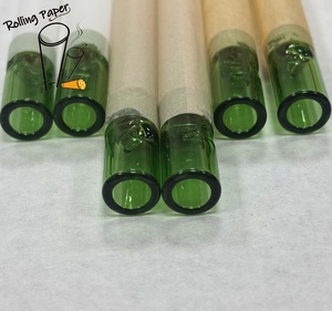 Tube à fumer en verre vert de luxe, diamètre 10 mm, personnalisé avec divers rouleaux à fumer en verre - Product Image 4