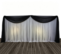 Système de support de toile de fond pour mariage, structure tubulaire et drapée 12x24 pieds, cadre de toile de fond robuste et réglable pour la décoration de scène événementielle