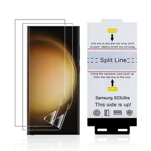 Подходит для Samsung S23Ultra Защитная пленка для экрана S22 + изогнутая пленка для мобильного телефона S20 высокой четкости на водной основе пленка оптом