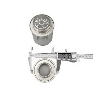Latas de hojalata para pegamento de 2oz-32oz con tapa de rosca y cepillo aplicador, envases vacíos de pegamento de PVC, forma redonda - Product Image 4
