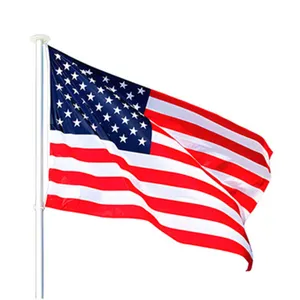 Factory Wholesale 3*5 ft all weather flag 100% Polyester Fabric USA Flag
