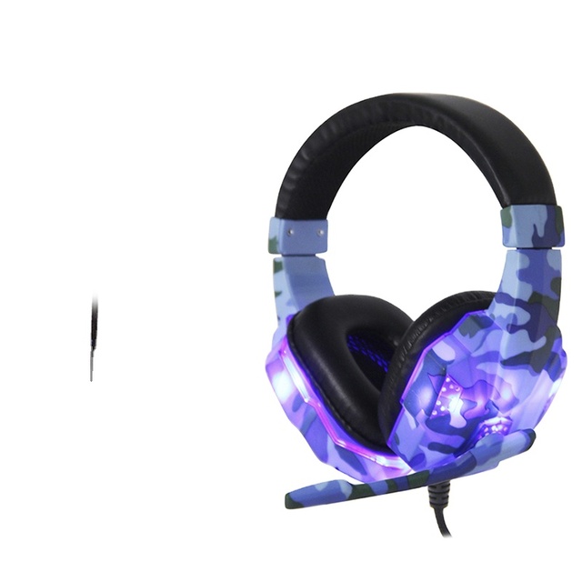 Gaming Headphone with LED Glowing for Gamer Playing Games Headsets Over Ear Headphone Color Cool Game Headset