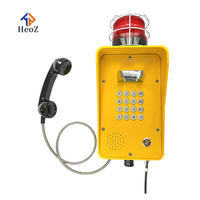 Precio de fábrica SIP VoIP POE IP65 Pared con cable Teléfono de servicio pesado GSM 4G Caja de llamadas Teléfono resistente a la intemperie con luz LED estroboscópica