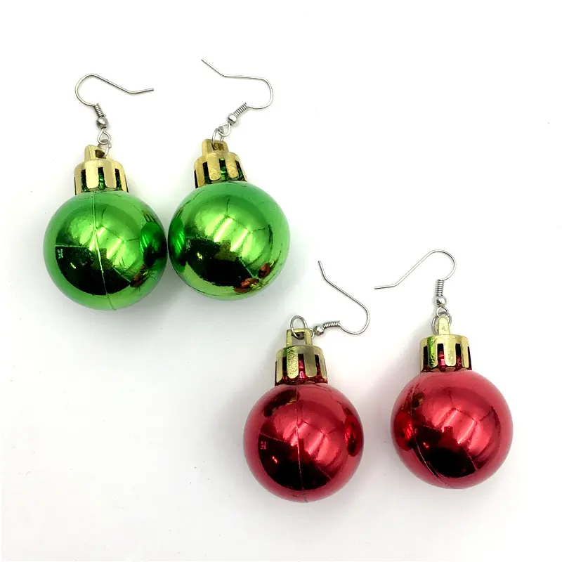 Creative Light Bulb Earrings Plastic Solid Color Earrings For Christmas Gift Handmade Jewelry