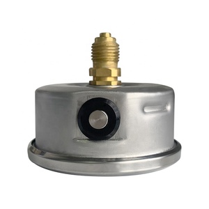 अनुकूलन योग्य 2.5 "पीतल थ्रेड कनेक्शन स्टेनलेस स्टील पीतल थ्रेड मैनोमीटर दबाव गेज - Product Image 3