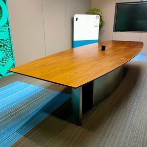 Environmental <b>Protection</b> High End Modern 10 Seater Office Conference <b>Table</b> Meeting MDF <b>Table</b> and Chairs - Product Image 3