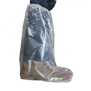 Waterproof <strong>Plastic</strong> Short Tube PE <strong>Boot</strong> <strong>Covers</strong> with Rubber Bands Raise Livestock Disposable Short <strong>Boot</strong> <strong>Cover</strong> for Shoes - Product Image 2