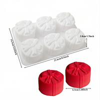 Moule en silicone 2-en-1 pour coffret cadeau de la Saint-Valentin - Créez un gâteau en forme de cœur avec un nœud - Chocolats assortis pour coffret cadeau en forme de cœur DIY