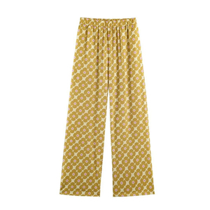 Ensemble chemise décontractée imprimée et pantalon large sur mesure pour l'été 2026, <span class=keywords><strong>tenue</strong></span> <span class=keywords><strong>de</strong></span> vacances deux pièces assortie, ensemble élégant deux pièces pour fille OEM - Product Image 5