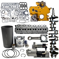 Kit de chemises de cylindre et pistons Alfin avec goupilles et clips pour moteurs Isuzu 6SD1, 6SD1T, 6SD1-TC des excavatrices EX300-2 et EX300-3