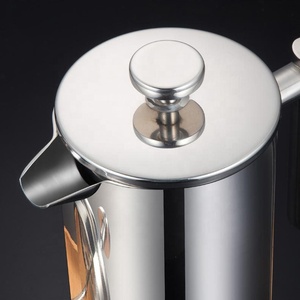 Macchina da caffè a doppia parete/filtro macchina da caffè pressa a mano in acciaio inossidabile - Product Image 4