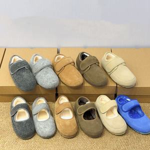 Marque hiver chaud Mary Jane chaussures pour femmes Style classique auto-adhésif bouton chaussure semelles souples confortable en peluche chaussures décontractées - Product Image 2