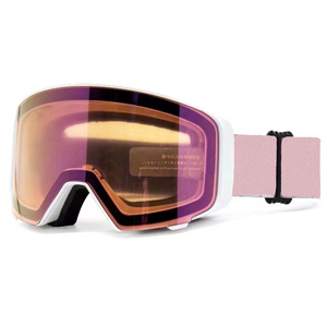 2023 mujeres hombres Snowboard deportes Googles Oem logotipo personalizado Otg Retro Anti niebla tapa gafas de nieve gafas de esquí magnéticas - Product Image 4