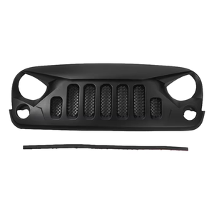 Grille avant ABS avec maille noire mate, grille de pare-chocs avant style « <span class=keywords><strong>Angry</strong></span> Face » pour <span class=keywords><strong>Jeep</strong></span> Wrangler JK JL 2007-2017. - Product Image 5