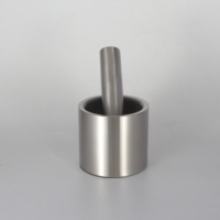 Roestvrijstalen buisvormige mortier en stamper set, knoflookpers, poedermolen, fruit- en groentegereedschap, keukenaccessoires 10*92mm