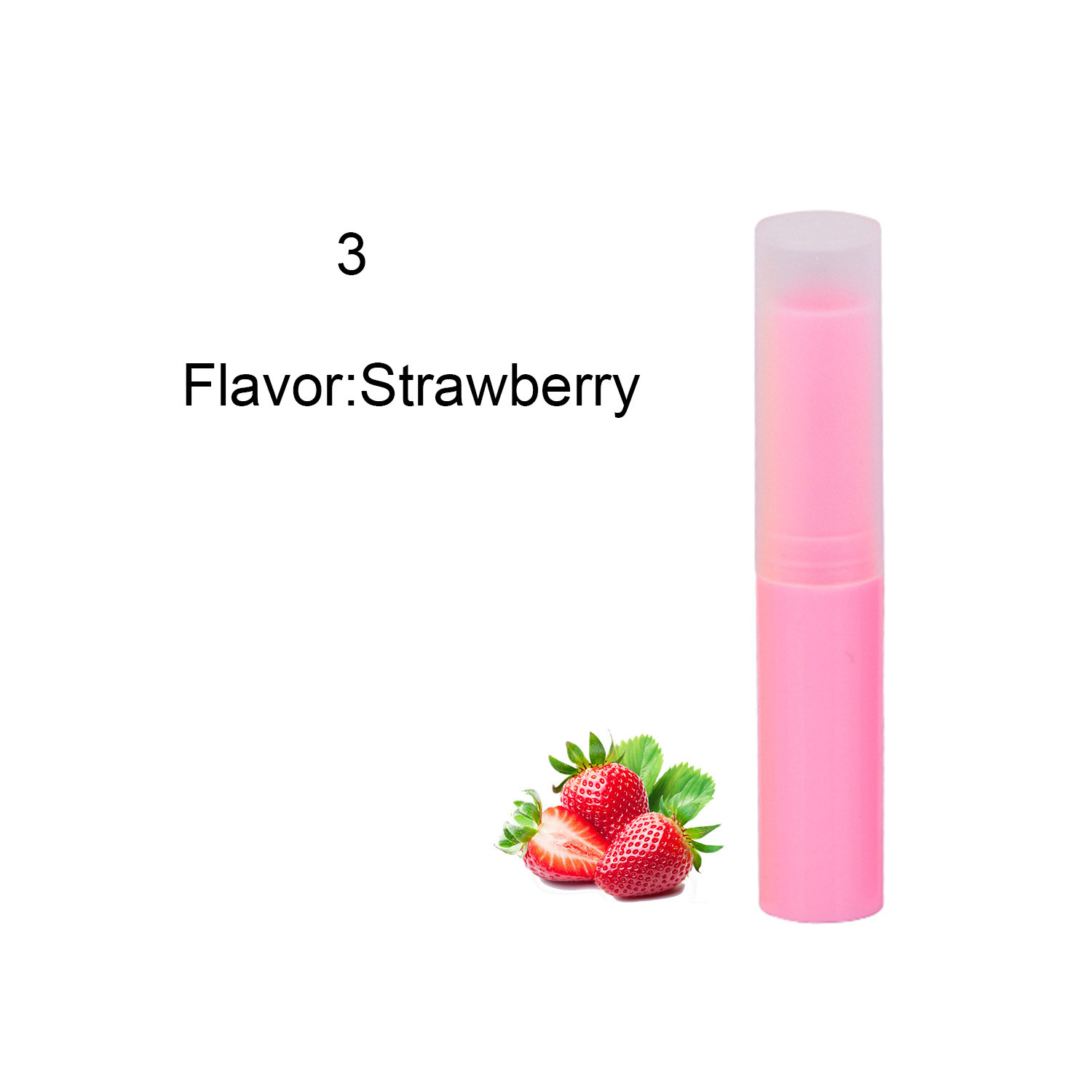 3 Strawberry Lip Balm