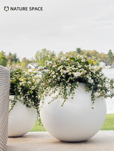 <span class=keywords><strong>Pot</strong></span> <span class=keywords><strong>de</strong></span> fleurs en fibre <span class=keywords><strong>de</strong></span> verre blanc givré, simple, pour décoration intérieure et extérieure d'hôtel, grande taille, <span class=keywords><strong>promotion</strong></span> - Product Image 3