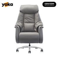 Chaise électrique intelligente en cuir : mousse haute densité, soutien lombaire, ergonomique pour suite de direction