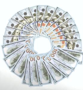 OP-100 Faux Billets de Banque <span class=keywords><strong>Dollars</strong></span> pour Fêtes Nouveautés Personnalisées USA Argent d'Ancêtres Réaliste Accessoire de Film USD Euro - Product Image 5
