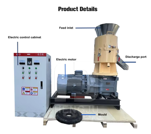 Machine de fabrication de granulés de bois biomasse avec machine à granulés de bois certifiée CE, presse à sciure de bois granulaire - Product Image 6