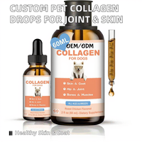 Complément alimentaire liquide au collagène pour chien, marque privée OEM/ODM, pour la santé des articulations, la peau, le pelage et la mobilité.