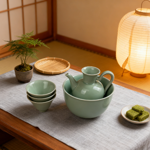 Juego de Vino Caliente Estilo <span class=keywords><strong>Japonés</strong></span> Celadón, Apto para Vino Baijiu, Vino Calentado, <span class=keywords><strong>Sake</strong></span>, como Regalo Festivo - Product Image 5