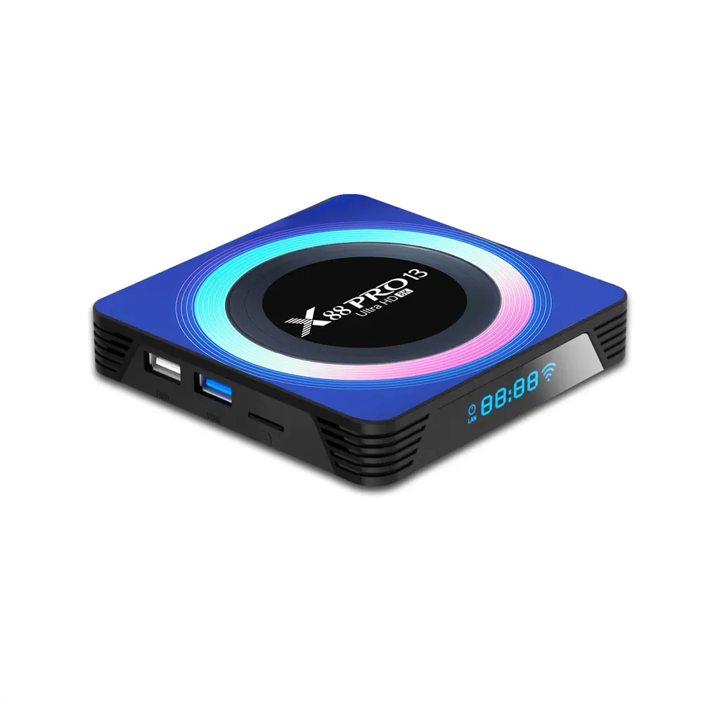 Aangepaste Android Tvbox 8K Decodering Rockchip Rk3528 4Gb 32Gb Wifi 6 4K Media Speler Iptv Ott Smart Android 13 Tv Box