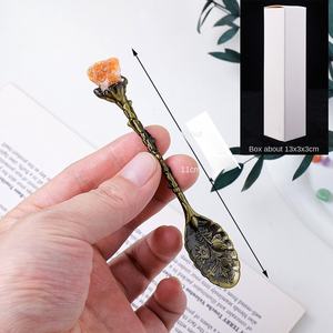 天然水晶原石ヴィンテージ彫刻ミックスデザートスプーンティーセットアクセサリー工芸品卸売中国製結婚式＆誕生日 - Product Image 2