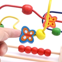Jeu d'activité mathématique en bois pour bébé, labyrinthe de perles, jouet éducatif pour le développement des tout-petits et de la maternelle
