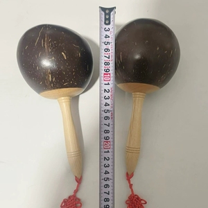 Maracas de Cáscara de Coco, Par de 24 cm, Tamaño Grande, Martillo de Arena, Instrumento Musical Rítmico, Accesorio para Festivales de Música y KTV - Product Image 5