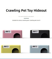 Caverne d'humidification 2-en-1 pour reptiles avec thermomètre et hygromètre numériques intégrés – Abri de terrarium pour Gécko Léopard, Serpent, Lézard
