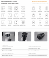 Hydraulische 16A 13A Hebe-Steckdose mit Automatischer Pop-Up-Funktion und Universeller/US/UK/EU Vierseitiger Steckdose für Versteckte Installation