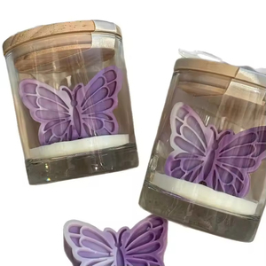 Vela Aromática Artesanal con Diseño de Mariposa Degradada, Vela Decorativa para Bodas, Cumpleaños y Fiestas, Venta al Por Mayor - Product Image 2