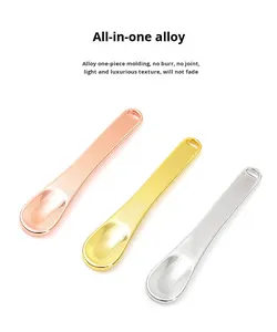 Factory Zinc Alloy Rose Gold Plated Durable Multi-Function Spoon Beauty Skin Care Massage <b>Eye</b> Face Cream Mini Spoons - Product Image 2