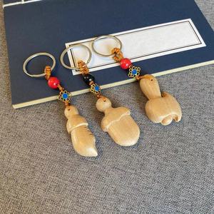 Wooden Key Holder Wood Key Chains for Engraving Blank Wooden Keychain House Shape