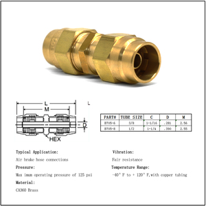 Латунный резиновый соединитель для шланга с пружинной защитой - Product Image 5