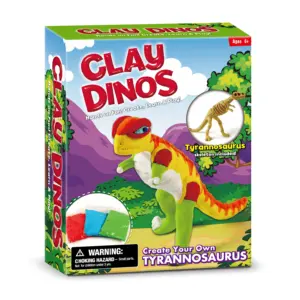 Pendidikan Pemodelan Tanah Liat Dinosaurus-Tyrannosaurus Mainan Line Produksi Dinosaurus Gambar Mainan Lembut Super Ringan