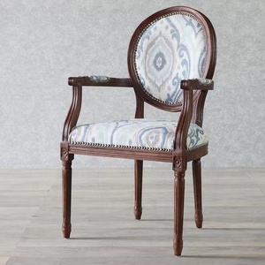 Silla de madera de lujo con respaldo de tela para el hogar, sillón de lujo para eventos, bodas, Francia, nuevo diseño - Product Image 5