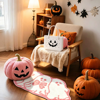 Sac fourre-tout classique en EVA motif citrouille, motif Halloween accrocheur, sac à main spacieux pour fêtes et pique-niques