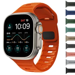 Listensmarst usine Silicone i bracelets de montre série Ultra 44/45/42/40/41/38mm classique en caoutchouc Smart Sport pour bracelet de montre Apple