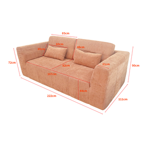 Textured Compression Sofa <b>Bed</b> Wide Seat Upholstered Lounge Couch for Apartment Guest Room <b>Space</b> <b>Saving</b> Furniture Wholesale - Product Image 3