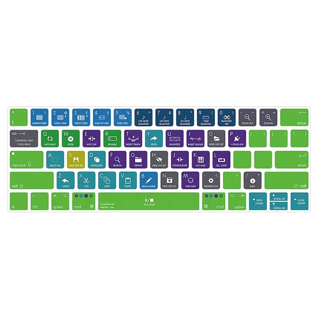 High Quality Multifunction Colorful TPU Waterproof Dustproof Keyboard Protector for Macbook Pro 15 Touch Bar European Version