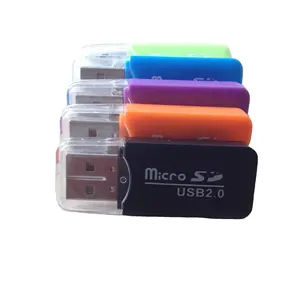 Sıcak satış çok fonksiyonlu USB 2.0 bellek kart okuyucu Mini şekil yüksek hız kart okuyucu M2 SD DV TF kart plastik Oem için adapadap