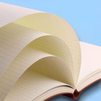Bloc-notes en cuir pu couleur A5, 1 pièce, grille améliorée, carré, pour journal intime d'étudiant, 80gsm, couverture souple, personnalisé