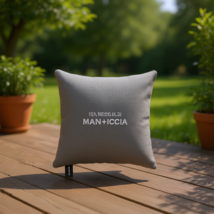 เบาะรองนั่งเก้าอี้กลางแจ้งสีเทา 15.7x15.7x1.2 นิ้ว ผ้าอ็อกซ์ฟอร์ดทรงสี่เหลี่ยม กันน้ำ ถอดซักได้ - Product Image 2