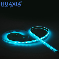 Lampu Strip LED Kolam Renang Silika Gel Tahan Air IP68 DC12V/24V 72W RGB Neon SMD5050 Kontrol Jarak Jauh Luar Ruangan 5M/roll