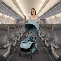 Poussette pliable pour bébé en alliage d'aluminium léger, cadre en tissu métallique, certifiée EN1888-2, capacité de 22 kg, facile à transporter, pour les enfants de 0 à 36 mois